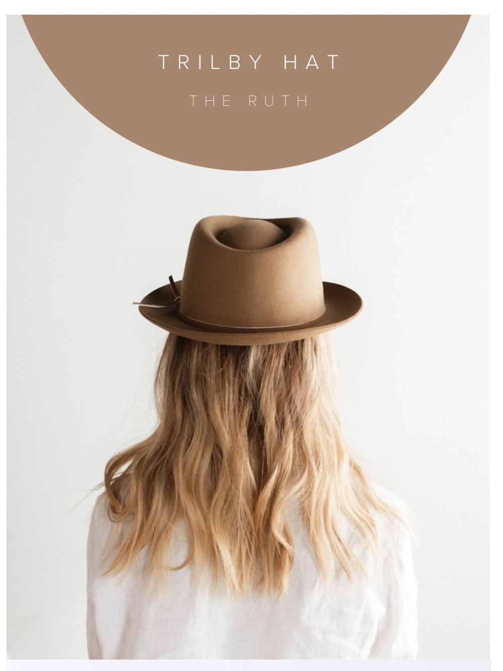 GIGI PIP Brown Felt Fedora with Leather Band
